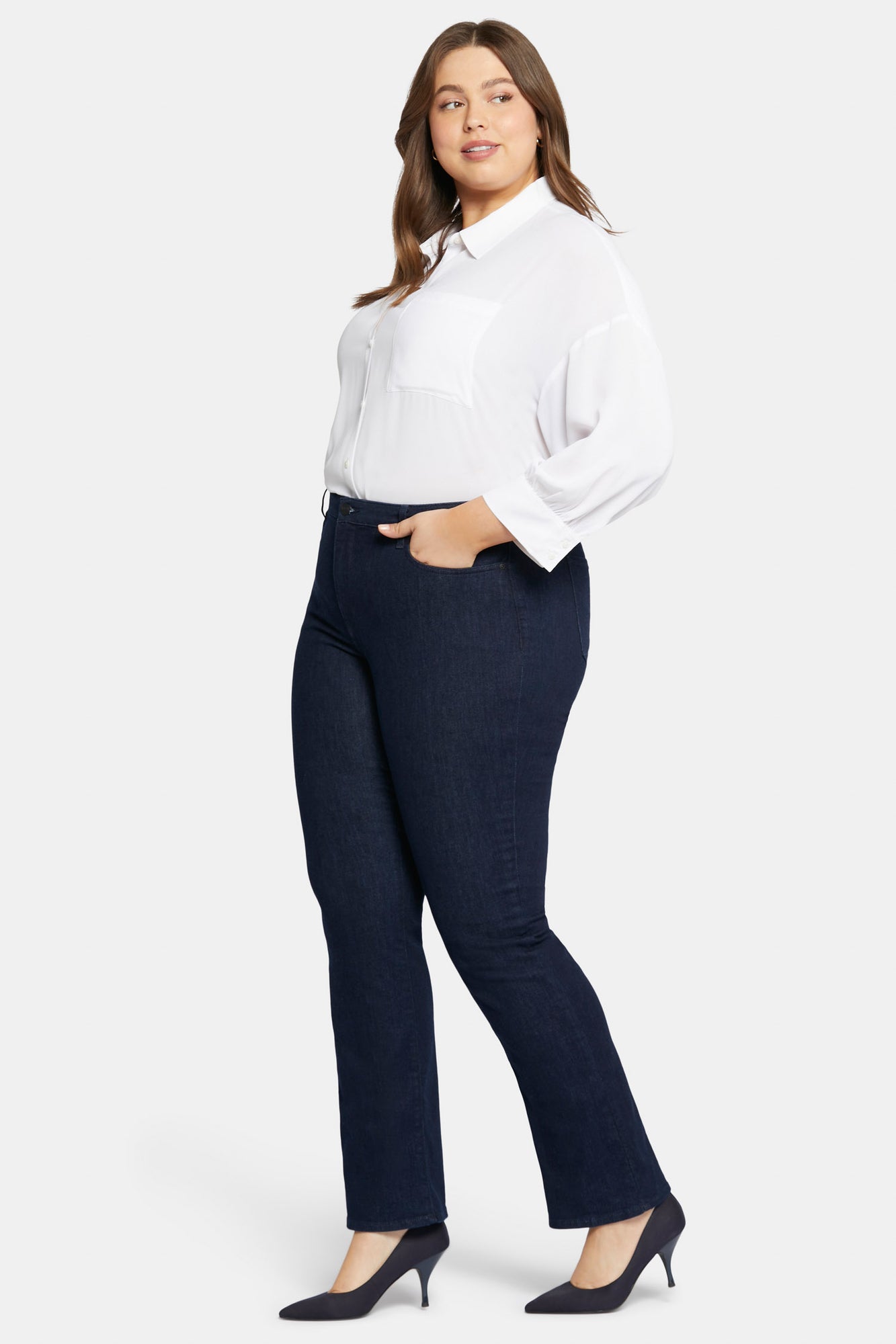 NYDJ Barbara Bootcut Jeans In Plus Size  - Rinse