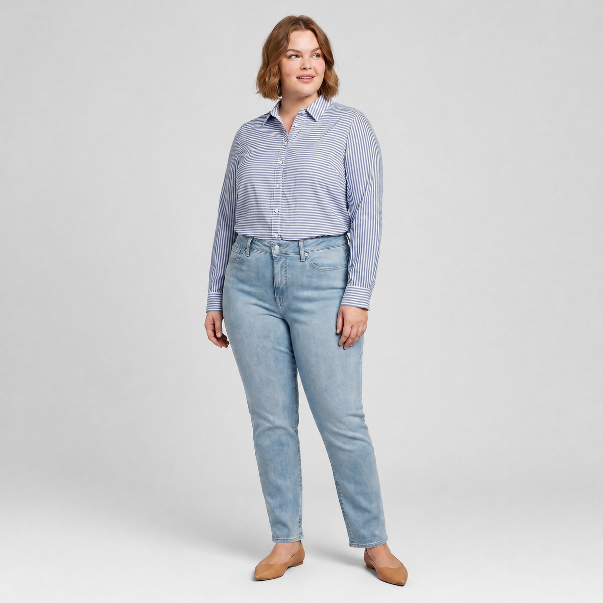 NYDJ Marilyn Straight Jeans In Plus Size  - Haley