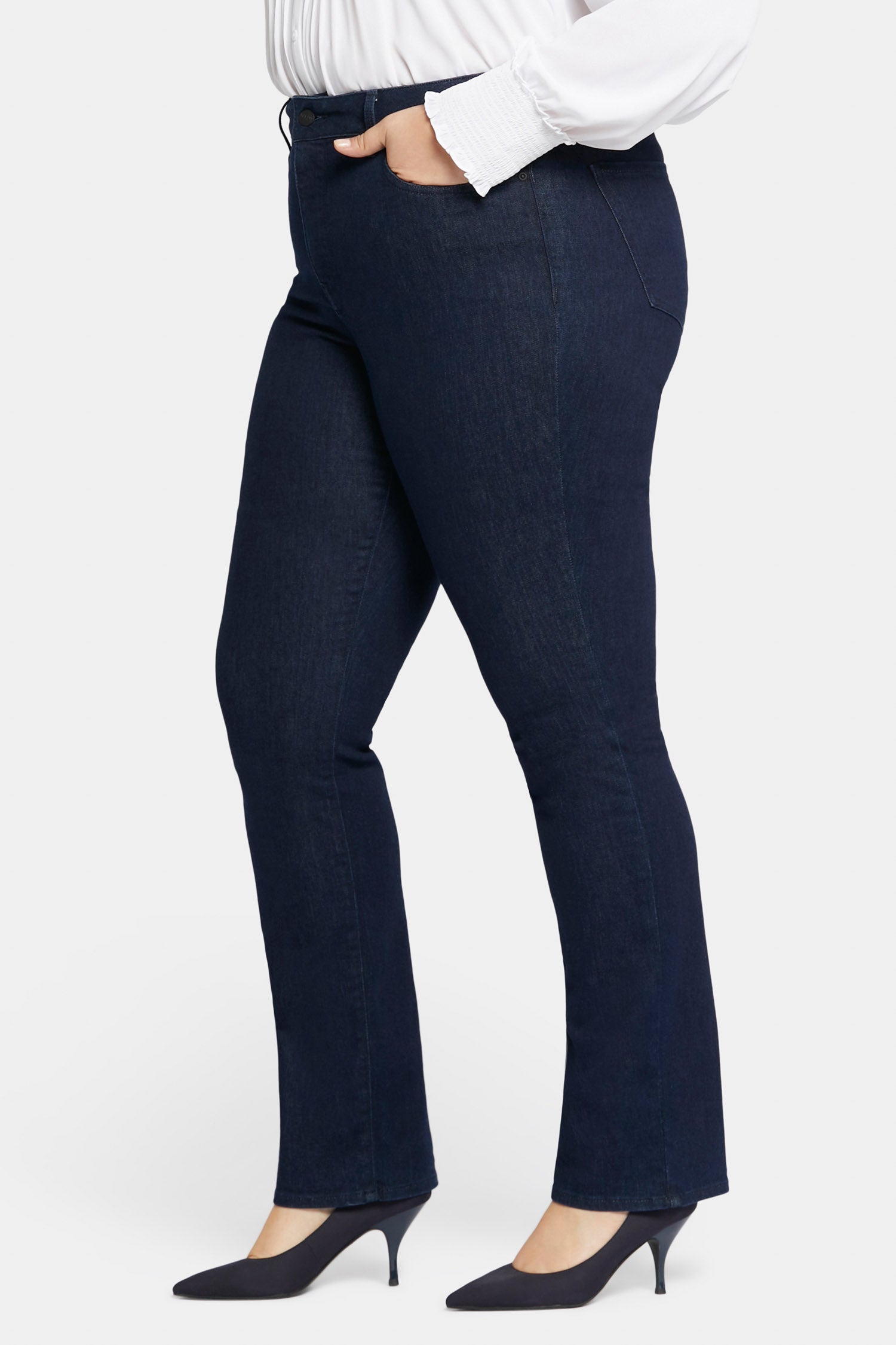 NYDJ Marilyn Straight Jeans In Plus Size  - Rinse