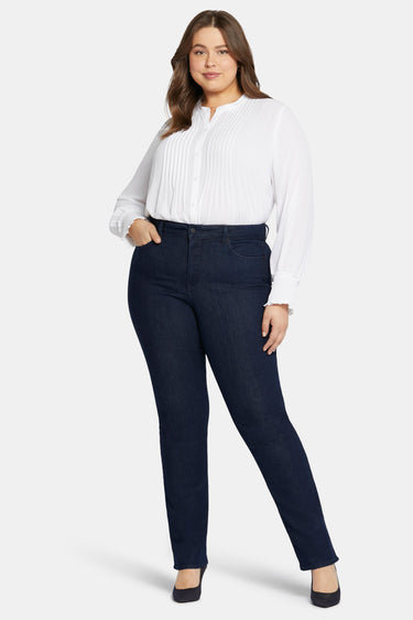 NYDJ Marilyn Straight Jeans In Plus Size  - Rinse