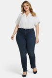 NYDJ Marilyn Straight Jeans In Plus Size With High Rise And 31" Inseam - Presley