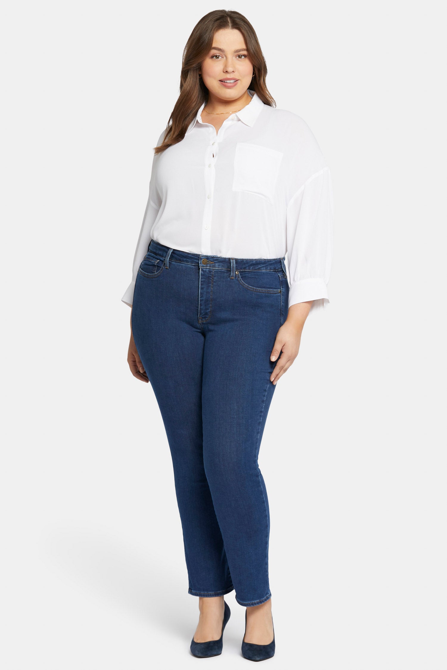 Sheri Slim Jeans In Plus Size - Quinn Blue | NYDJ