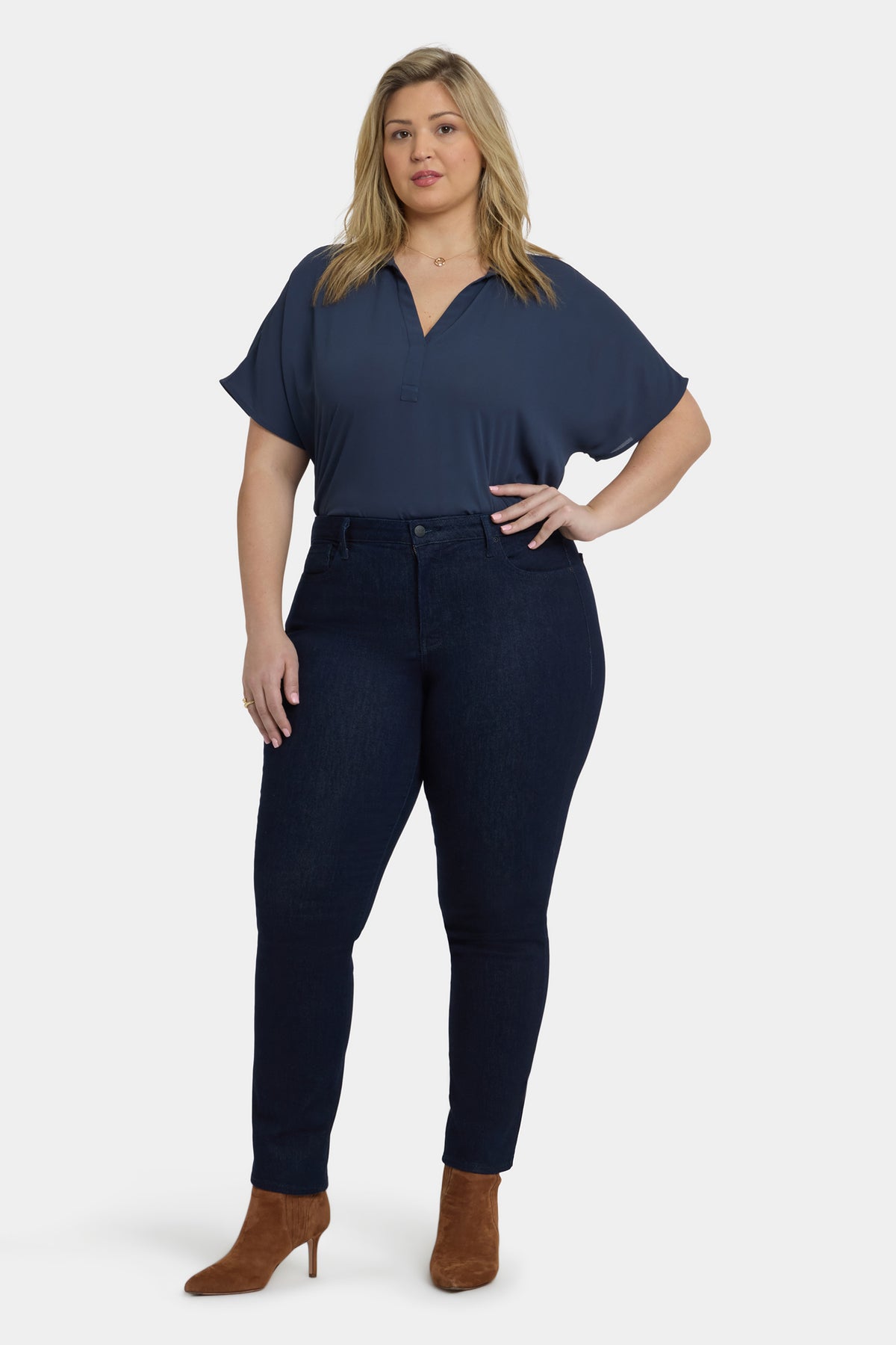 NYDJ Sheri Slim Jeans In Plus Size  - Rinse