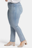 NYDJ Sheri Slim Jeans In Plus Size With Silver Foil Coating - Sparkling Lights