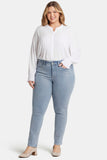 NYDJ Sheri Slim Jeans In Plus Size With Silver Foil Coating - Sparkling Lights