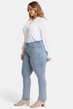 NYDJ Sheri Slim Jeans In Plus Size With Silver Foil Coating - Sparkling Lights