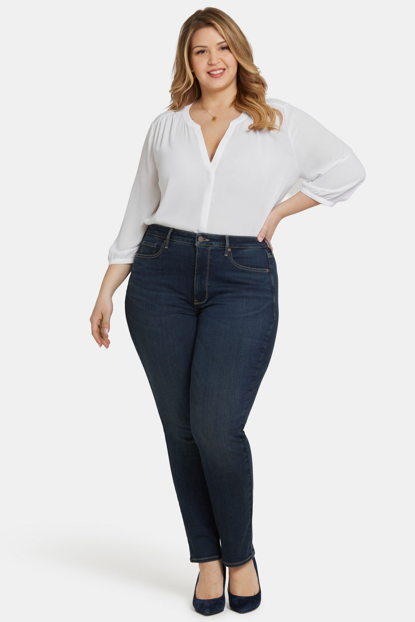 NYDJ Sheri Slim Jeans In Plus Size With High Rise - Presley