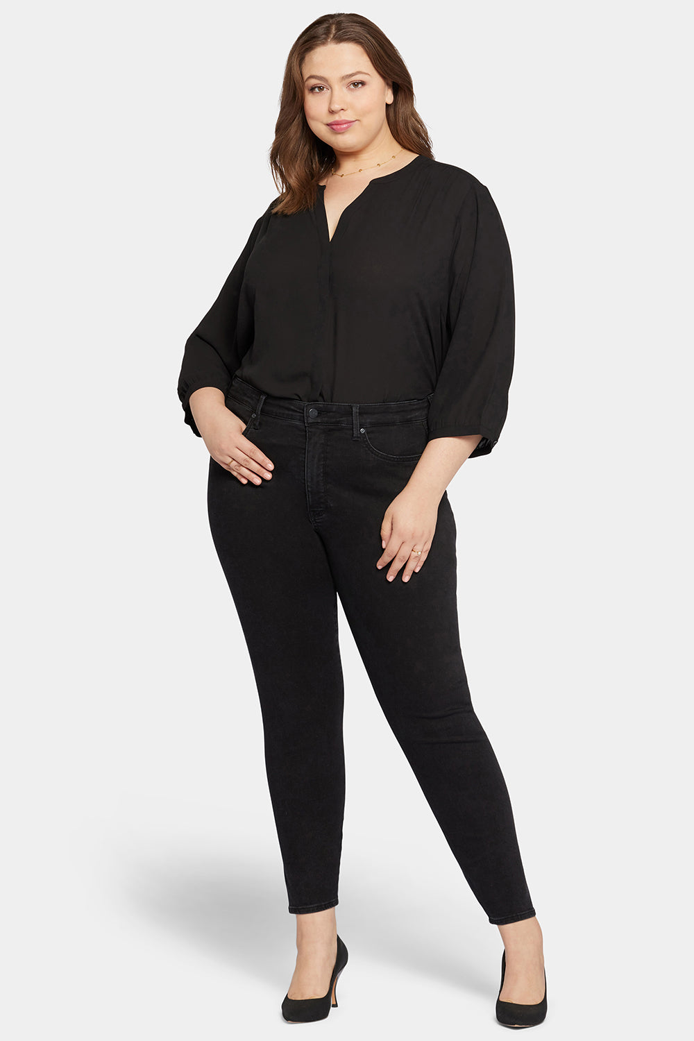 NYDJ Le Silhouette Ami Skinny Jeans In Petite Plus Size With High Rise - Stellar