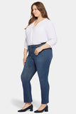 NYDJ Le Silhouette Slim Bootcut Jeans In Petite Plus Size With High Rise - Precious