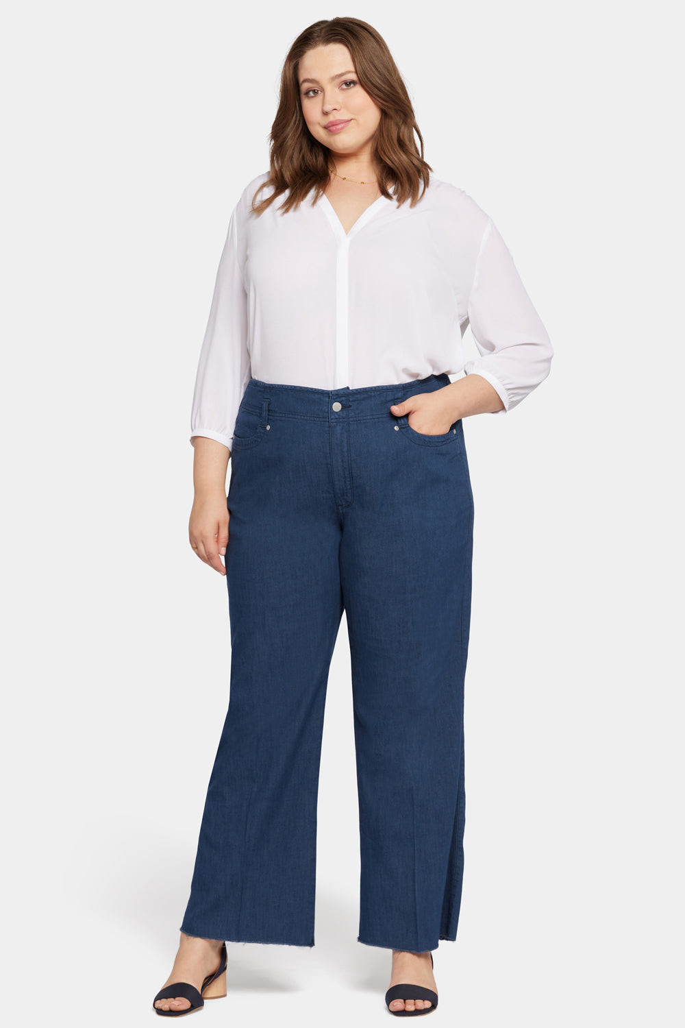 NYDJ Teresa Wide Leg Jeans In Plus Size With High Rise - Serendipity