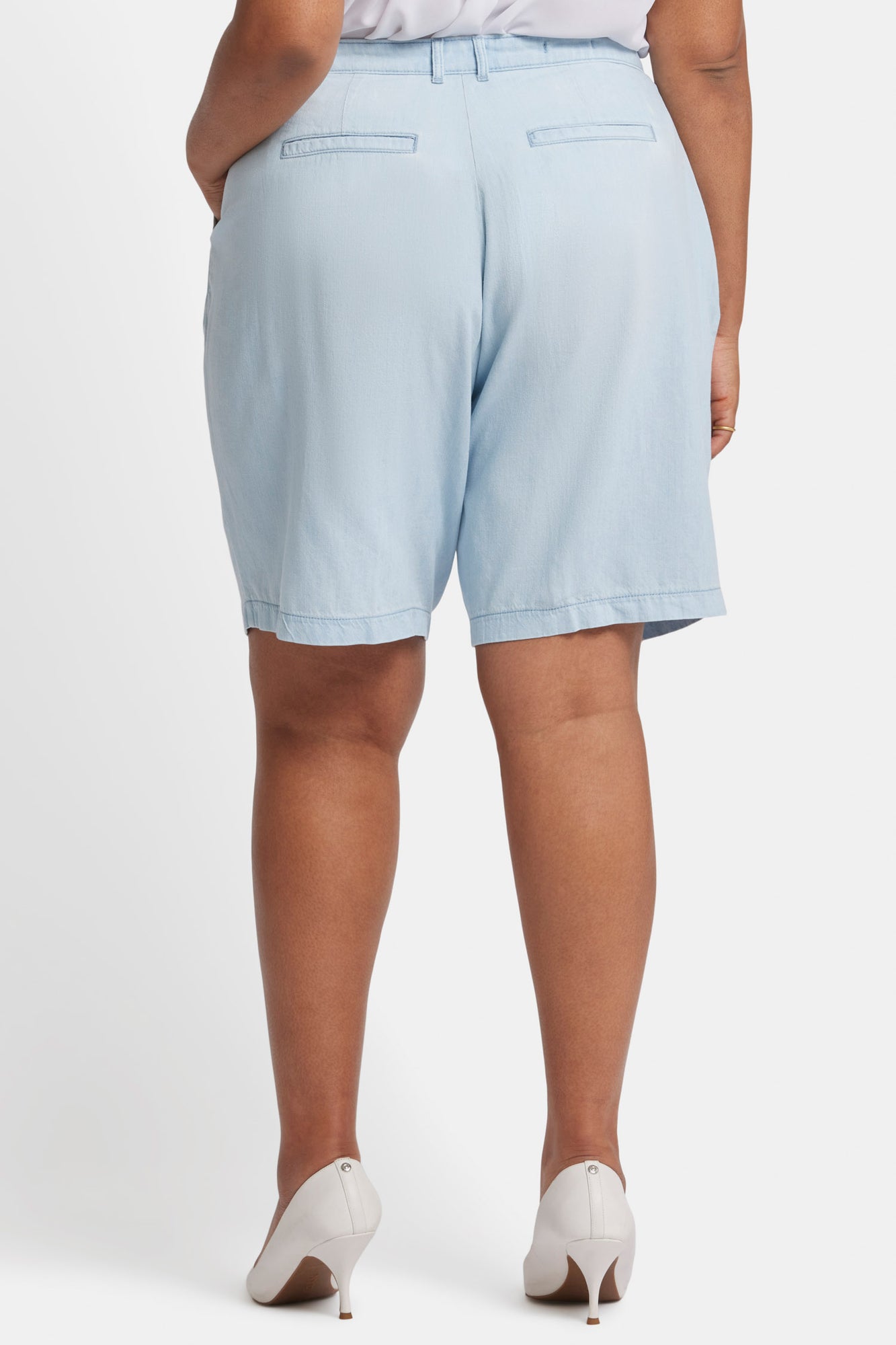 NYDJ Relaxed Bermuda Denim Shorts In Plus Size  - Oceanfront