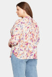 NYDJ Pintuck Blouse In Plus Size  - Fallen Leaf