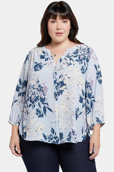 NYDJ Pintuck Blouse In Plus Size  - Valley Faire