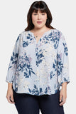 NYDJ Pintuck Blouse In Plus Size  - Valley Faire