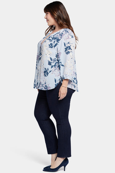 NYDJ Pintuck Blouse In Plus Size  - Valley Faire