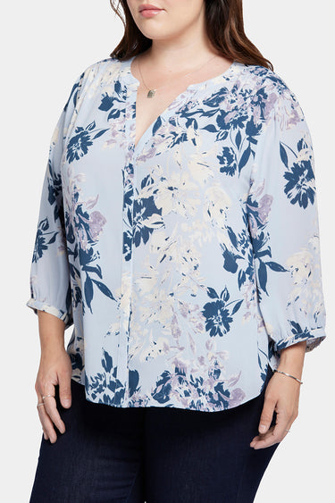 NYDJ Pintuck Blouse In Plus Size  - Valley Faire
