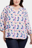 NYDJ Pintuck Blouse In Plus Size  - Marquette