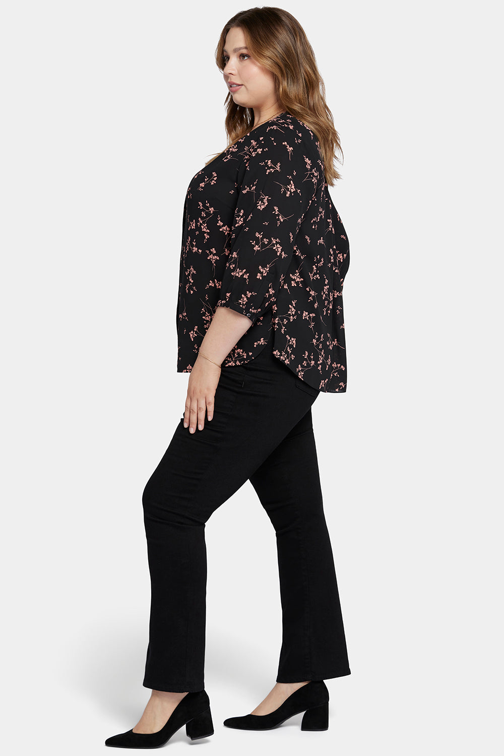 NYDJ Pintuck Blouse In Plus Size  - Cynthiana