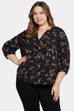 NYDJ Pintuck Blouse In Plus Size  - Cynthiana