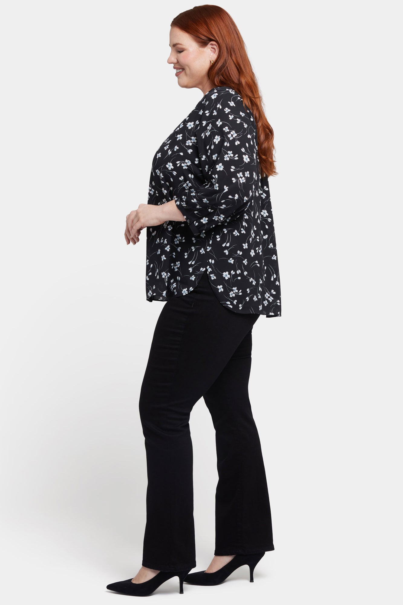 NYDJ Pintuck Blouse In Plus Size  - Primrose Path