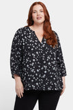 NYDJ Pintuck Blouse In Plus Size  - Primrose Path