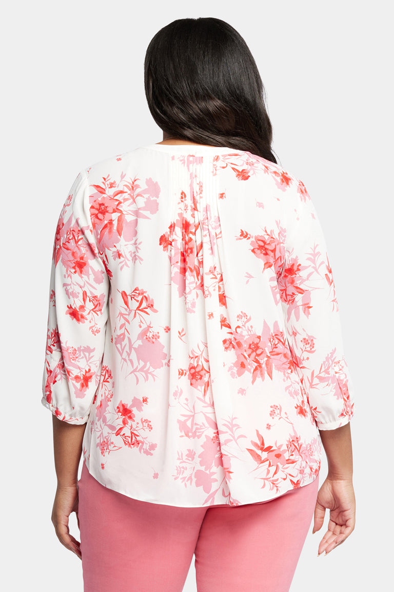 NYDJ Pintuck Blouse In Plus Size  - Bellarose