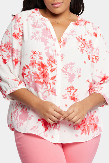 NYDJ Pintuck Blouse In Plus Size  - Bellarose