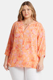 NYDJ Pintuck Blouse In Plus Size  - Candace