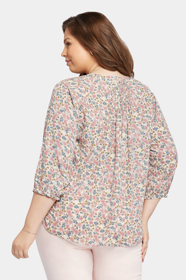 NYDJ Pintuck Blouse In Plus Size  - Harlowe Hill