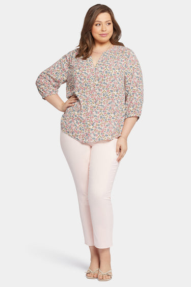 NYDJ Pintuck Blouse In Plus Size  - Harlowe Hill
