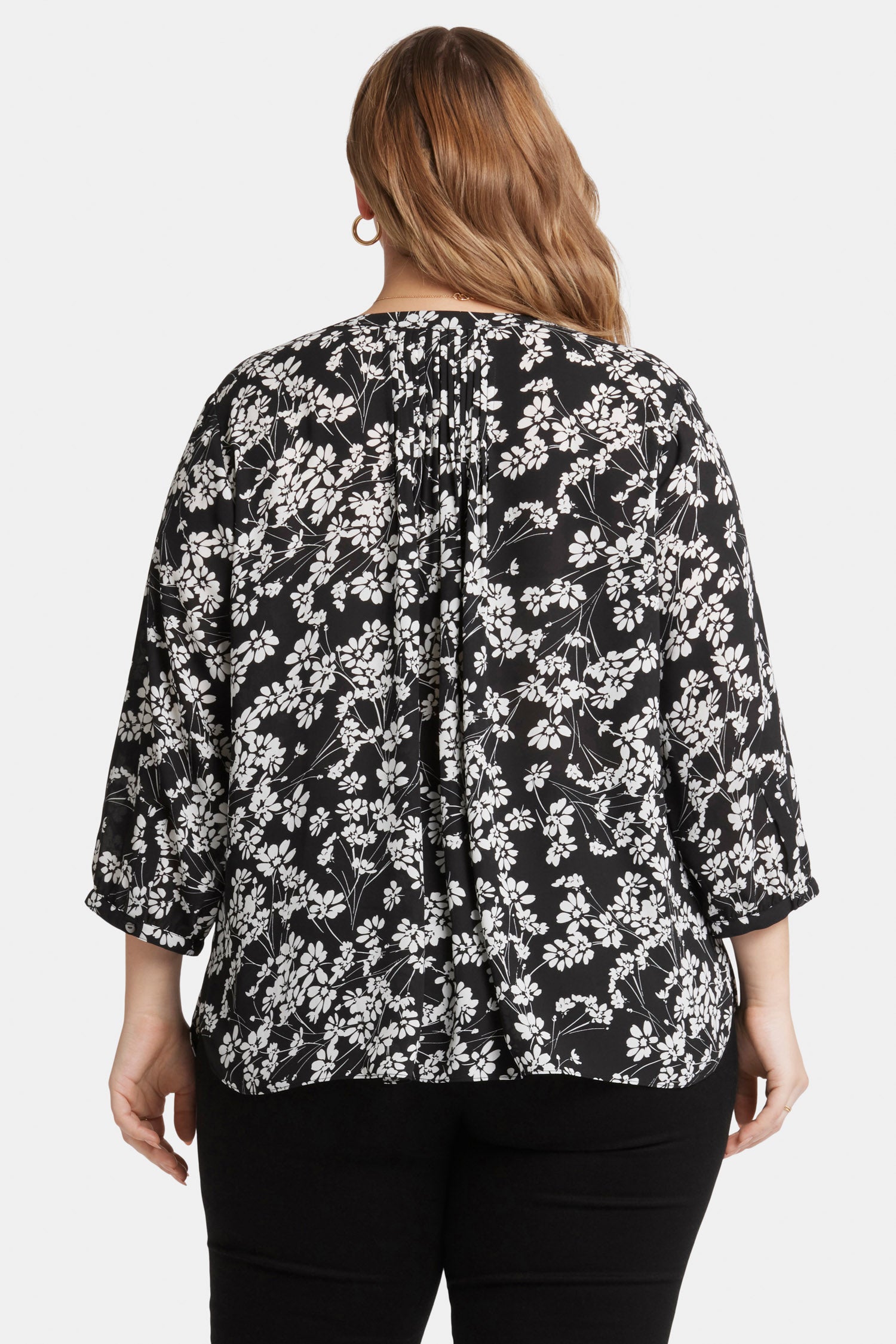 NYDJ Pintuck Blouse In Plus Size  - Stefania