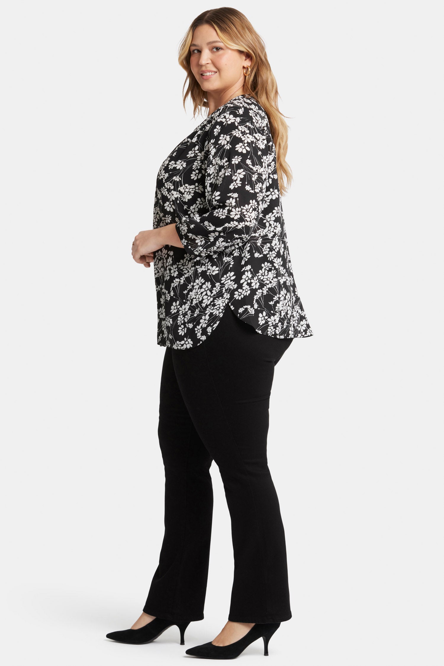 NYDJ Pintuck Blouse In Plus Size  - Stefania