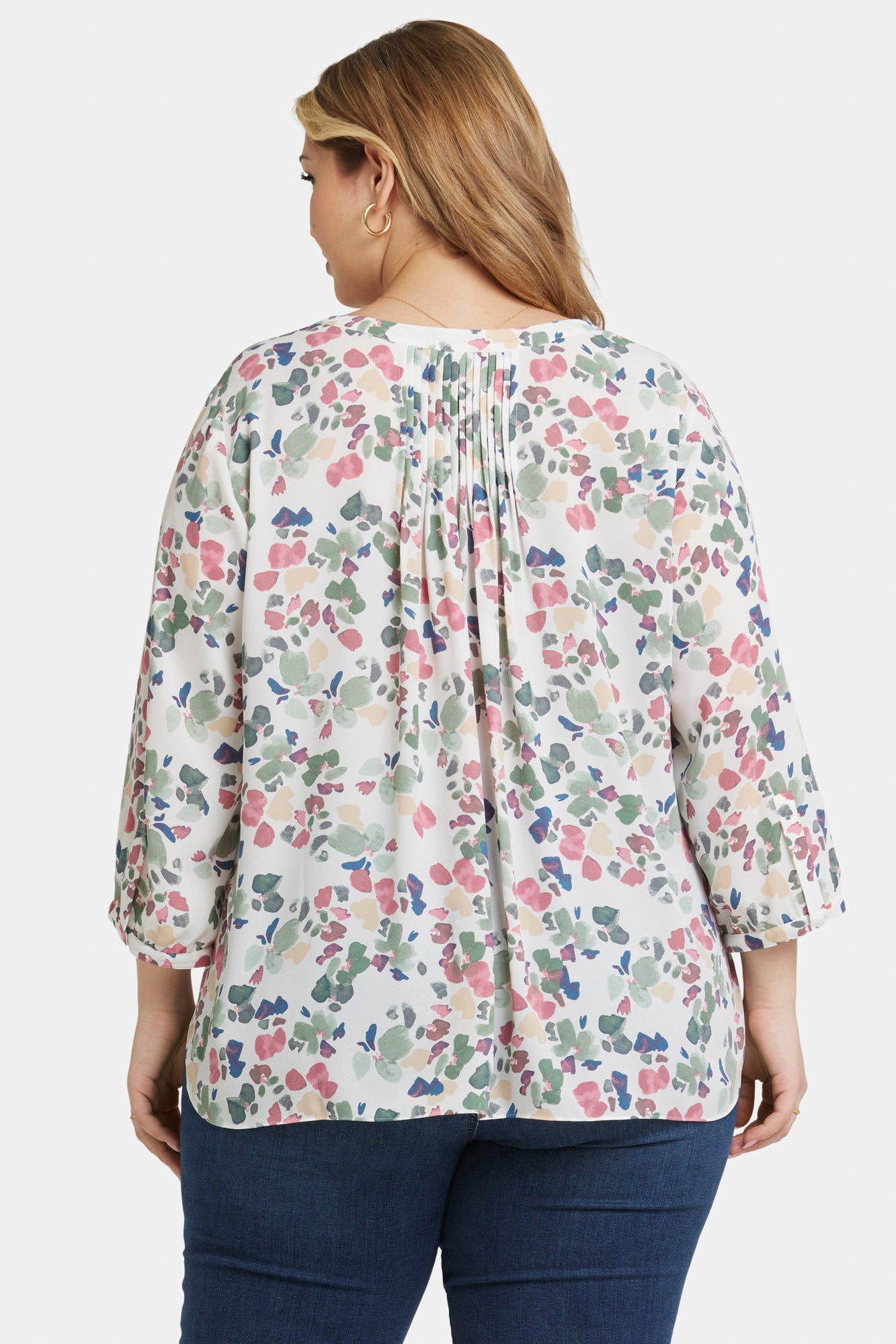 NYDJ Pintuck Blouse In Plus Size  - Illiana