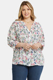 NYDJ Pintuck Blouse In Plus Size  - Illiana