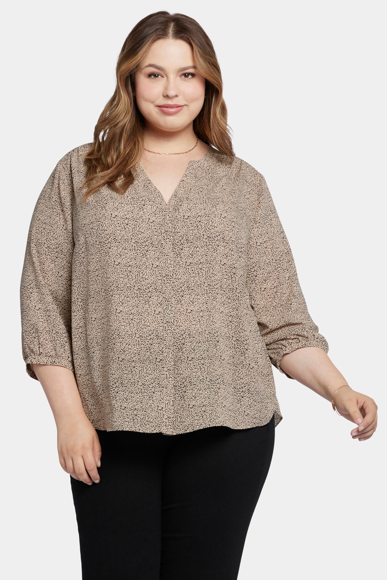NYDJ Pintuck Blouse In Plus Size  - Willwood
