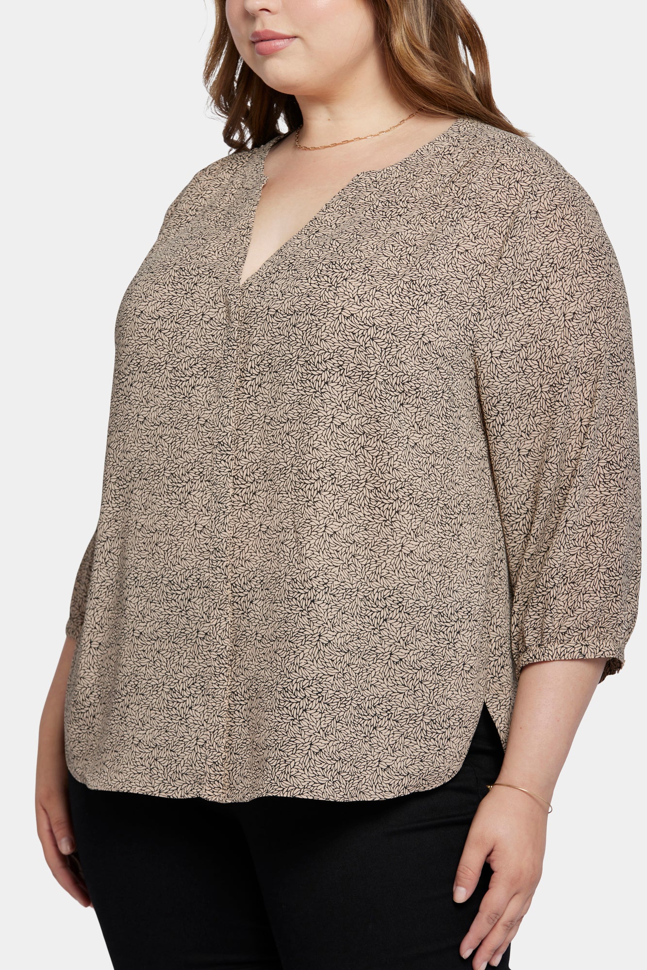NYDJ Pintuck Blouse In Plus Size  - Willwood
