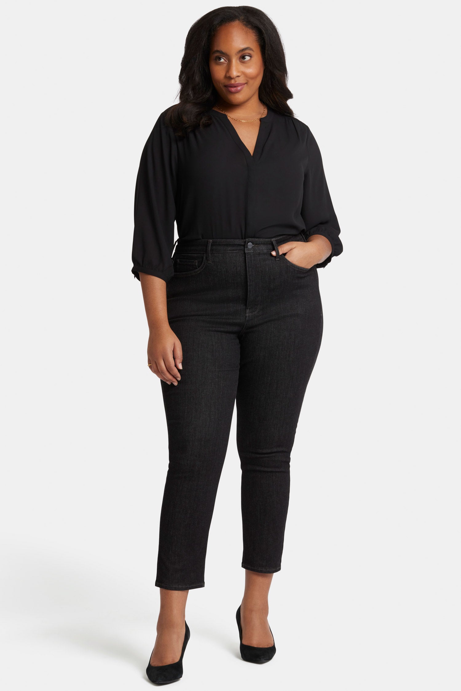 Curve Shaper™ Sheri Slim Ankle Jeans In Plus Size With High Rise ...