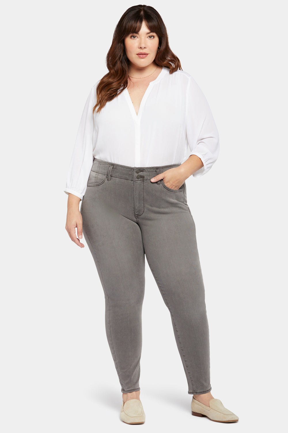 NYDJ Ami Skinny Jeans In Plus Size  - Smokey Mountain