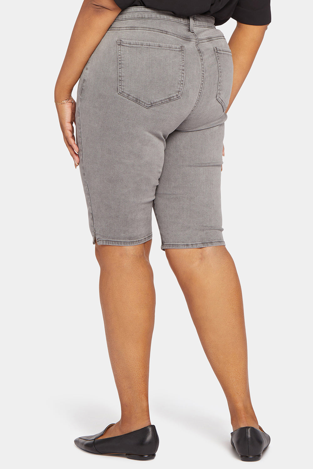 NYDJ Bike Capri Jeans In Plus Size With Riveted Side Slits - Palmas