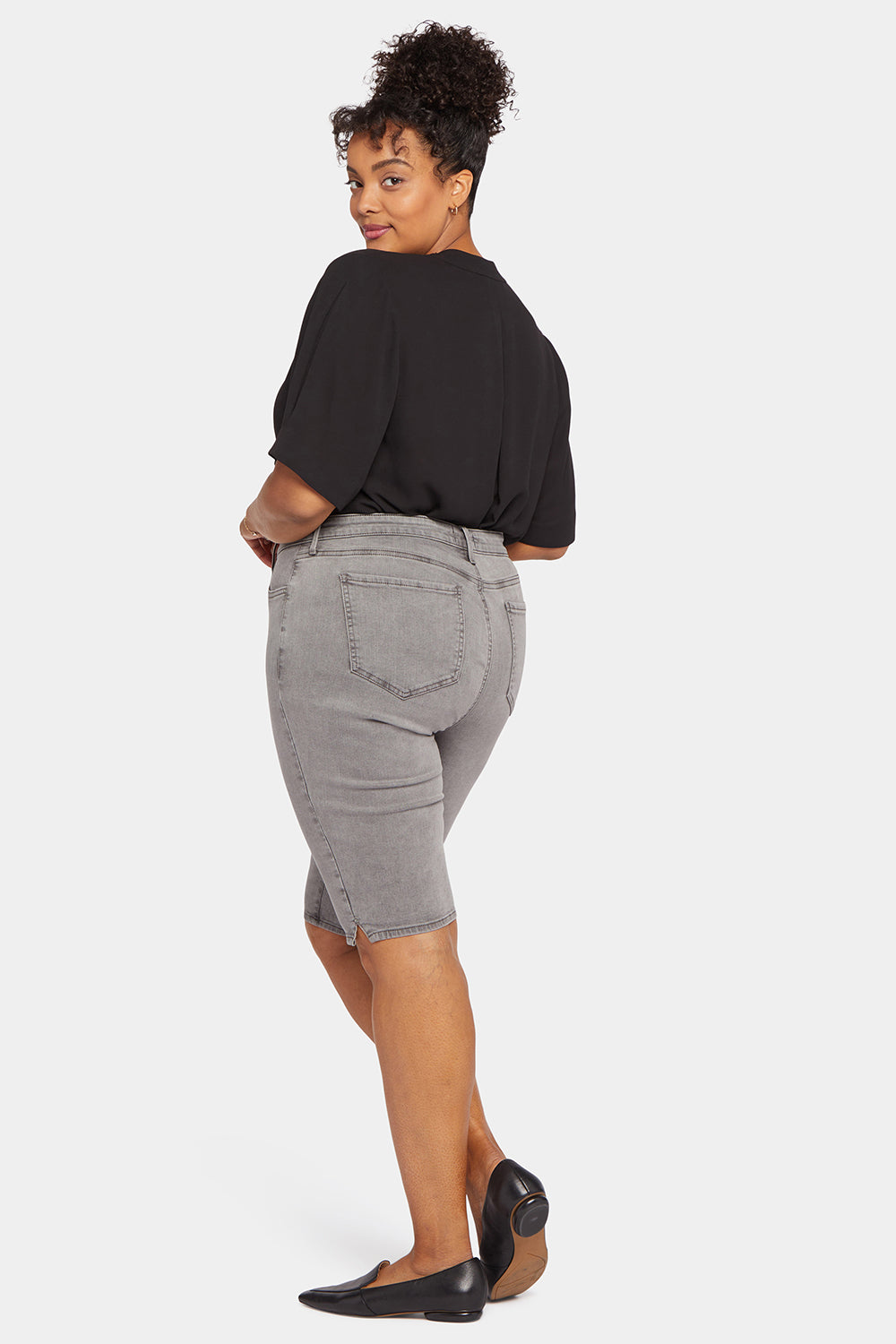 NYDJ Bike Capri Jeans In Plus Size With Riveted Side Slits - Palmas