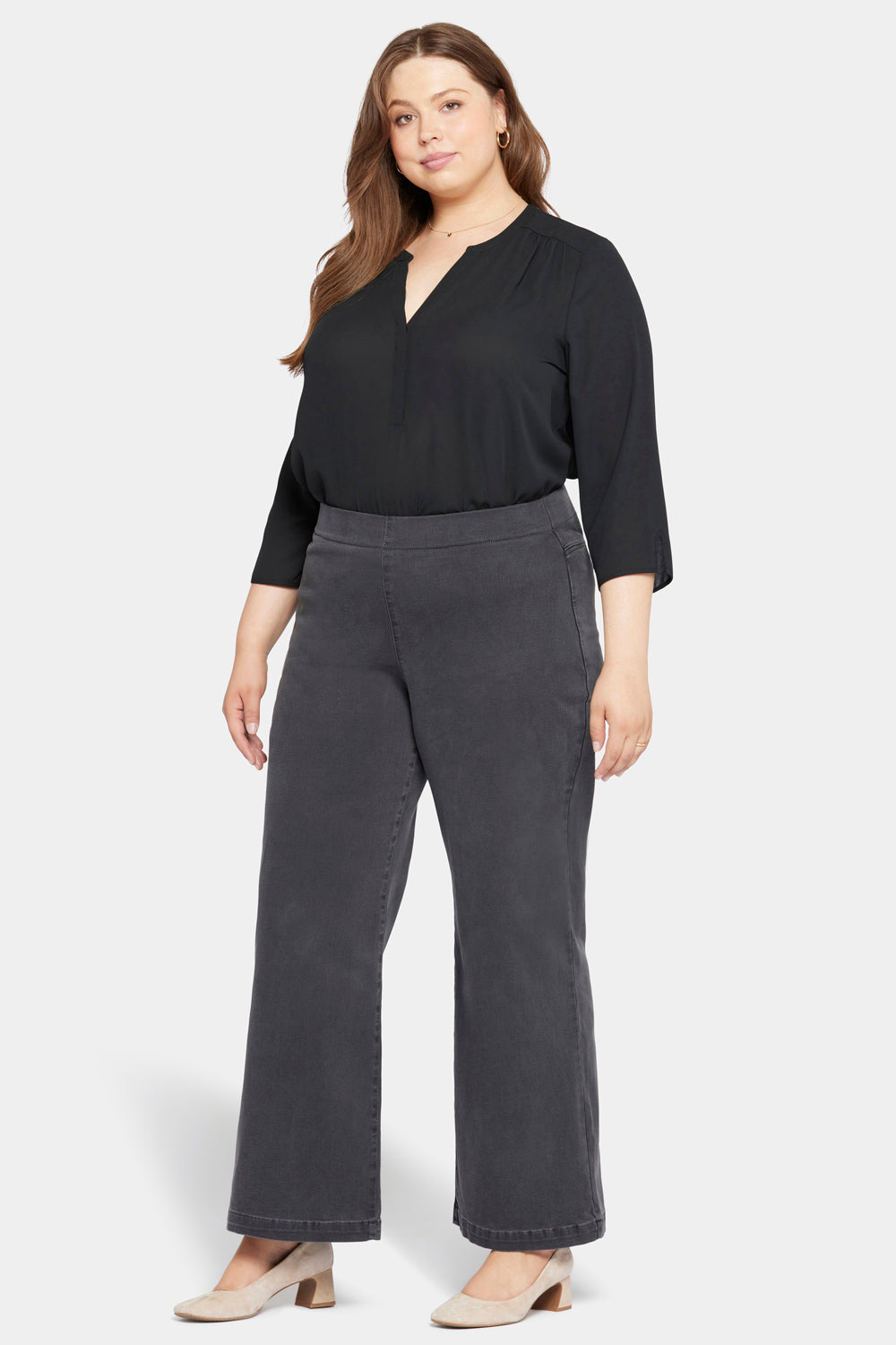 Pull-On Teresa Wide Leg Jeans In Plus Size Sculpt-Her