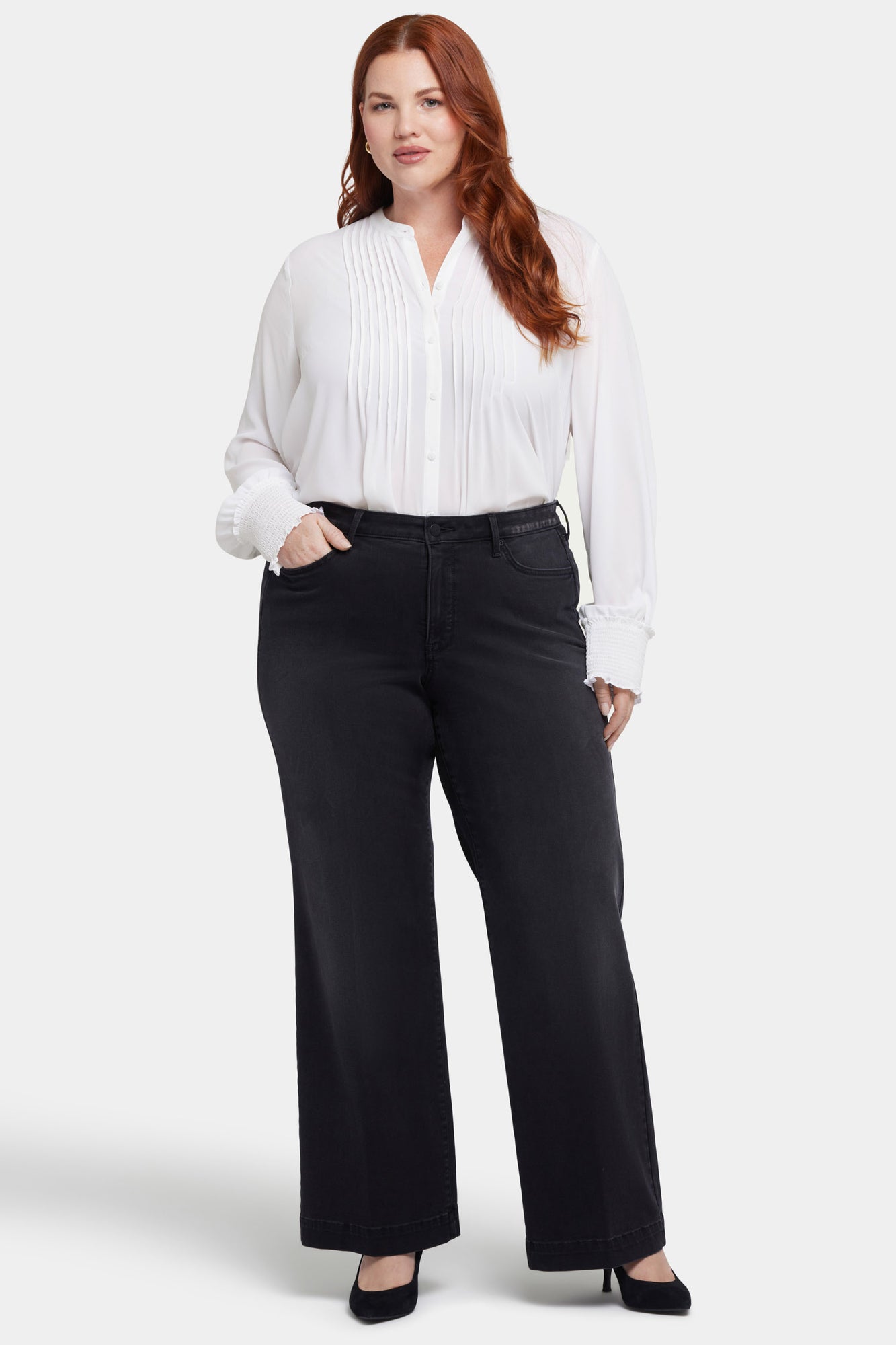 NYDJ Teresa Wide Leg Jeans In Plus Size With 1 1/2