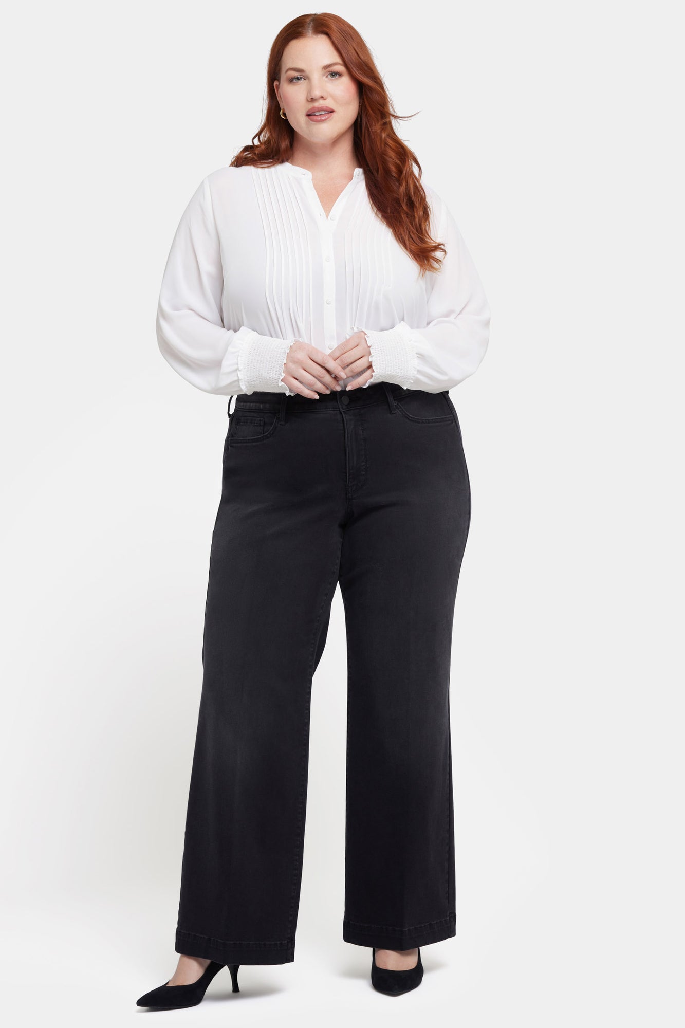 NYDJ Teresa Wide Leg Jeans In Plus Size With 1 1/2