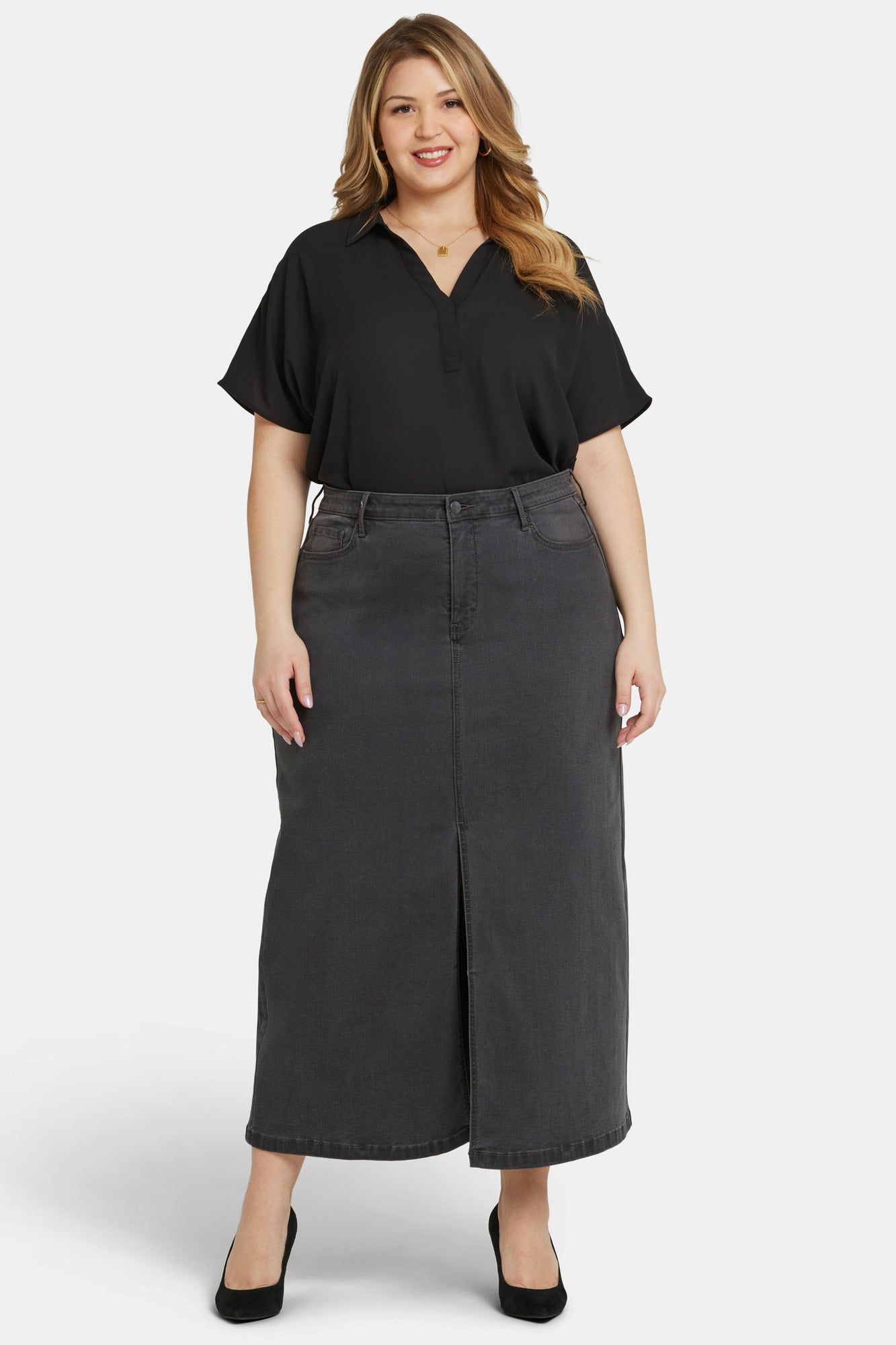 Plus size high waisted long skirt hotsell