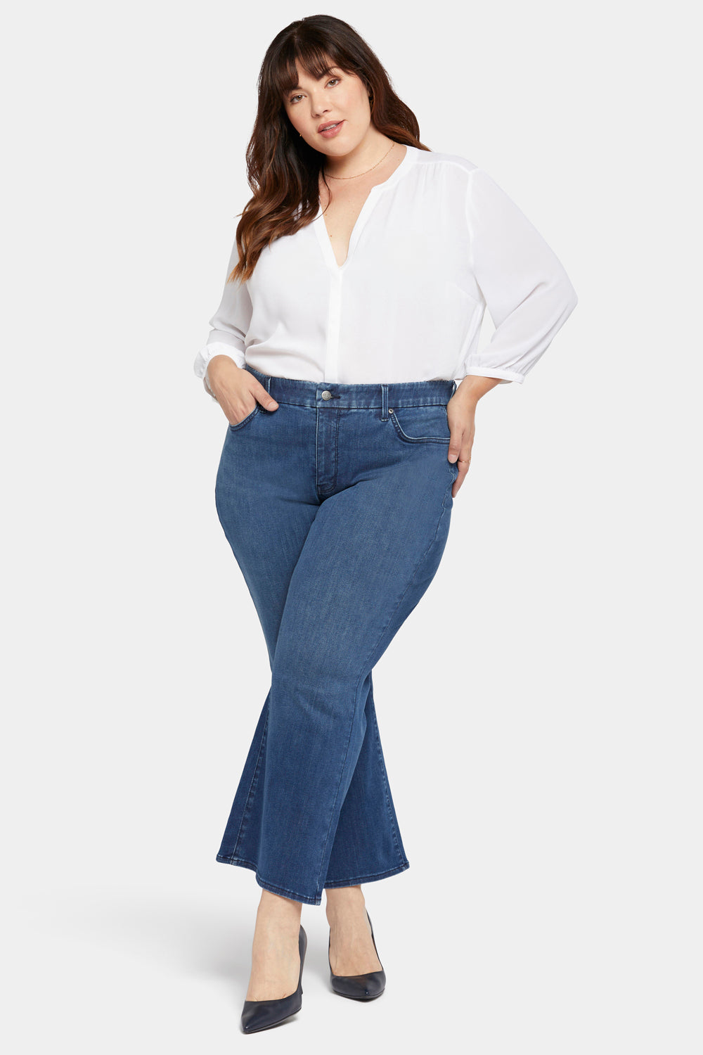 NYDJ Waist-match™ Relaxed Flared Jeans In Plus Size  - Rendezvous