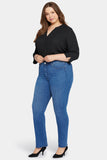NYDJ Le Silhouette Slim Bootcut Jeans In Long Inseam Plus Size With High Rise  - Amour