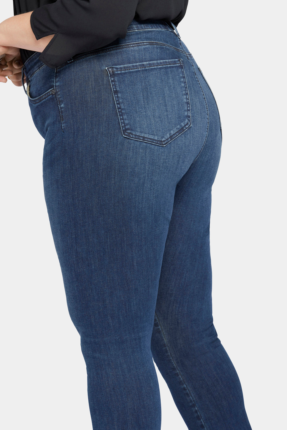 Le Silhouette Slim Bootcut Jeans In Long Inseam Plus Size With High Rise -  Precious Blue | NYDJ