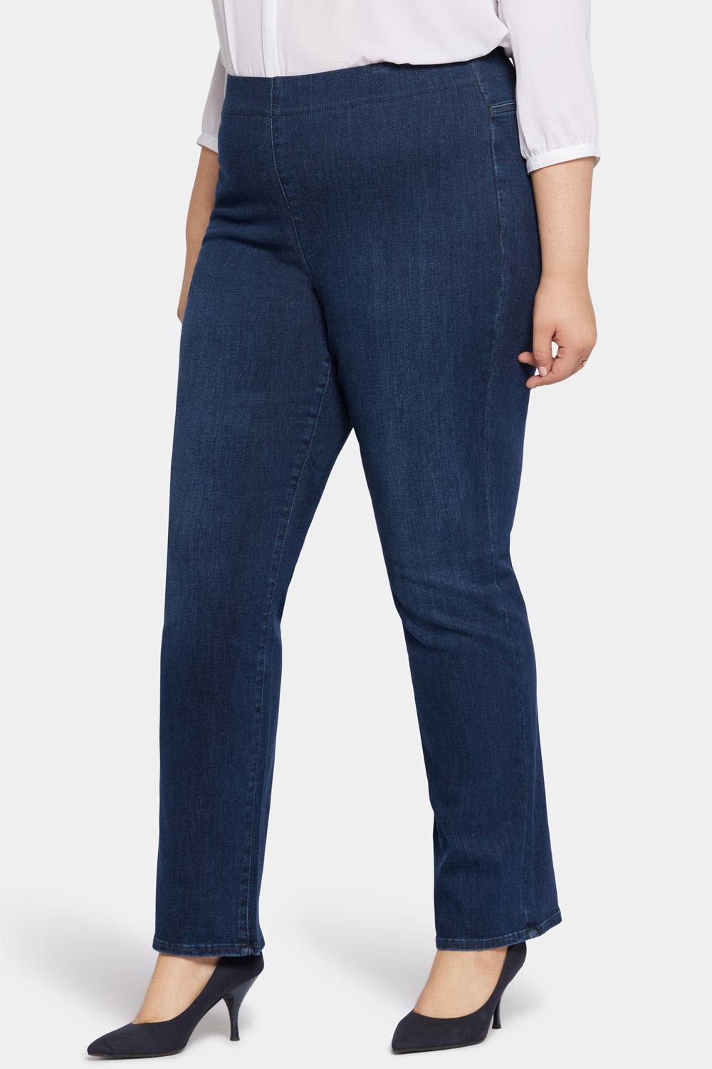 NYDJ Pull-On Straight Jeans In Plus Size  - Marvelous