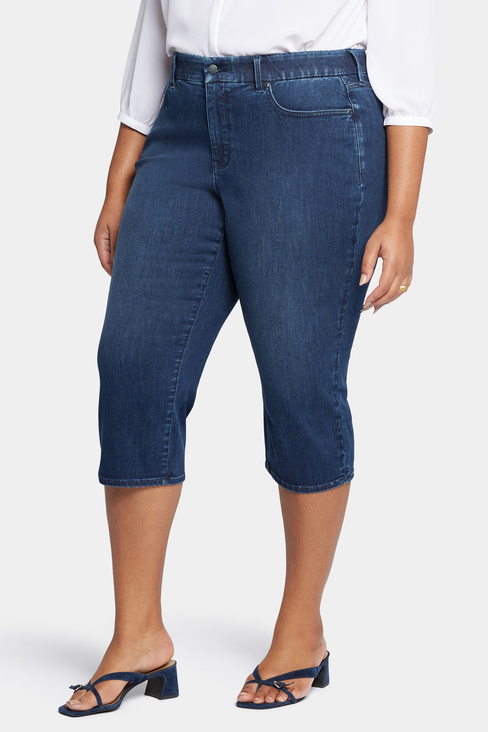 NYDJ Waist-Match™ Slim Straight Crop Jeans In Plus Size  - Prospect