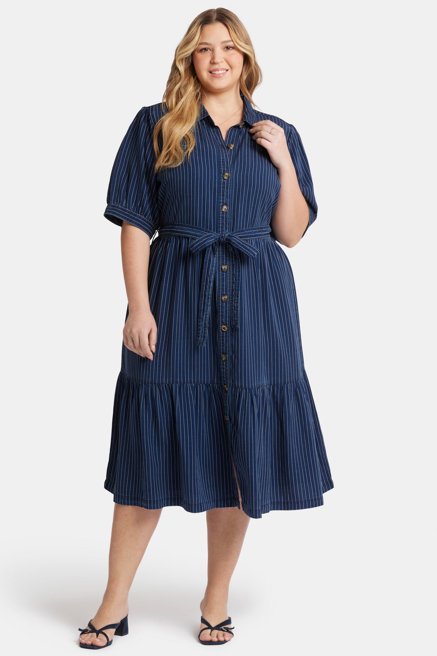 ◆Loulouseoul◆ Wave Sheer Dress Navy Wave Sheer Dress (Navy) - LOULOUSEOUL